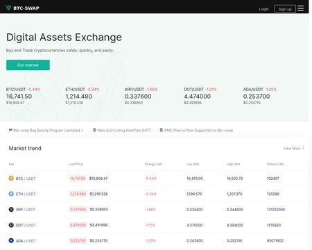 website thubmnail of Btc-swap