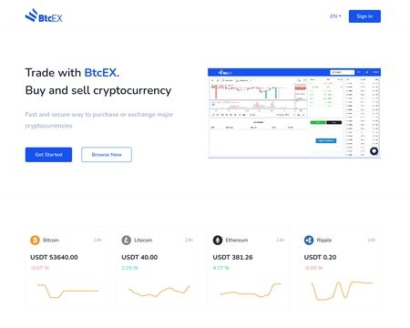 website thubmnail of Btcex.pro
