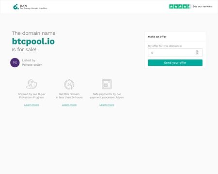 website thubmnail of Btcpool.io