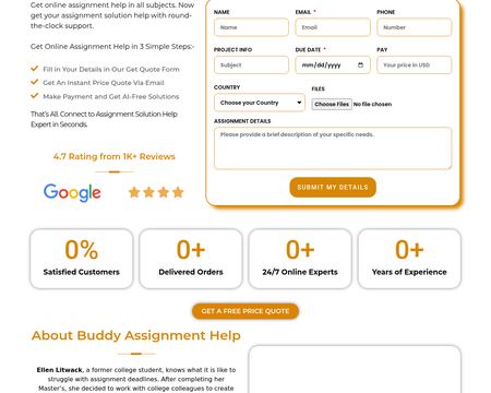 website thubmnail of Buddy Assignment Help