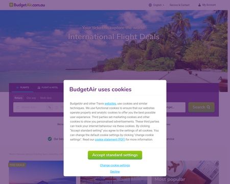 website thubmnail of Budgetair.com.au