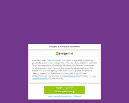 website thubmnail of Budgetair.nl