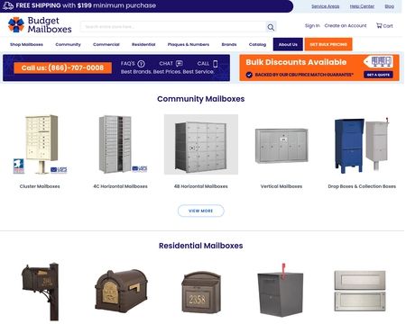 website thubmnail of BudgetMailboxes