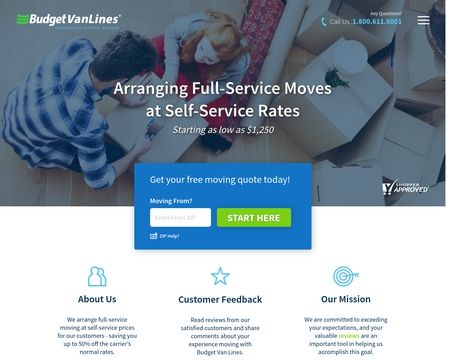 website thubmnail of Budget Van Lines