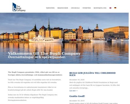 website thubmnail of The Bugli Company