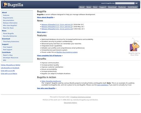 website thubmnail of Bugzilla.org