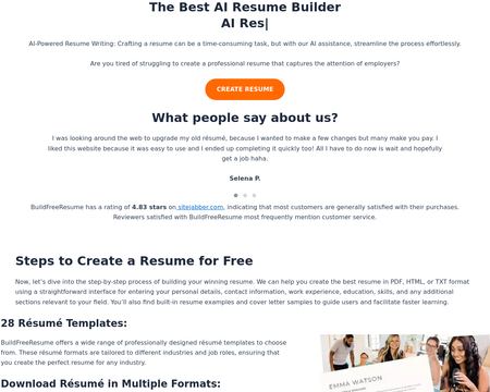Buildfreeresume