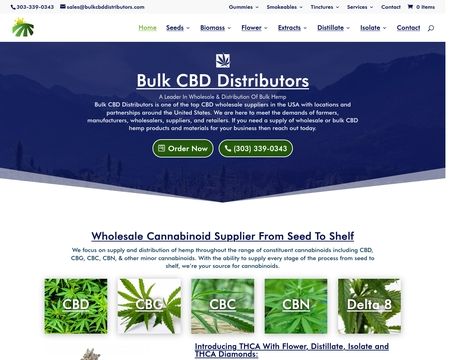 website thubmnail of Bulk CBD Distributors