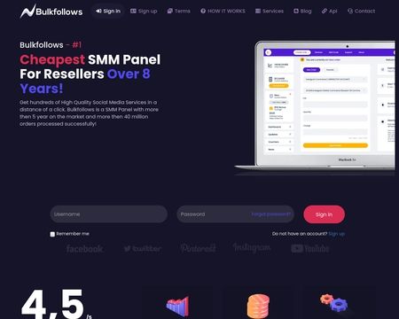 website thubmnail of Bulkfollows