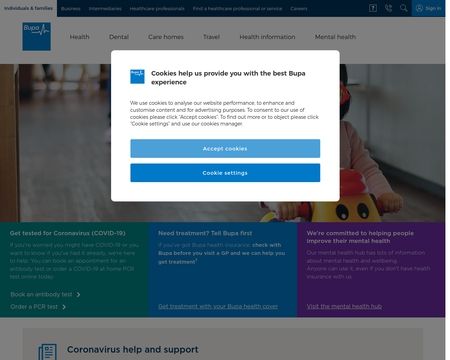 website thubmnail of Bupa UK