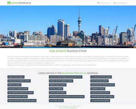 website thubmnail of Businesscheck NZ