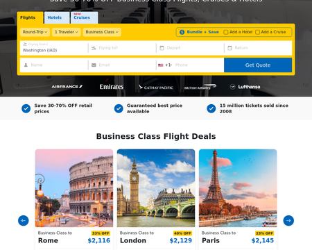 website thubmnail of Business Class Guru