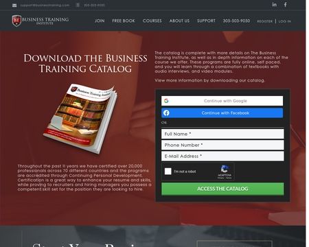 website thubmnail of Business Training Institute
