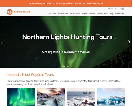 website thubmnail of Bustravel Iceland