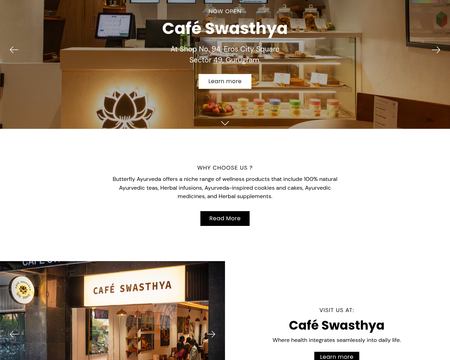 website thubmnail of Butterfly Ayurveda