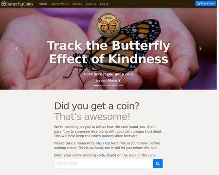 website thubmnail of Butterflycoins.org
