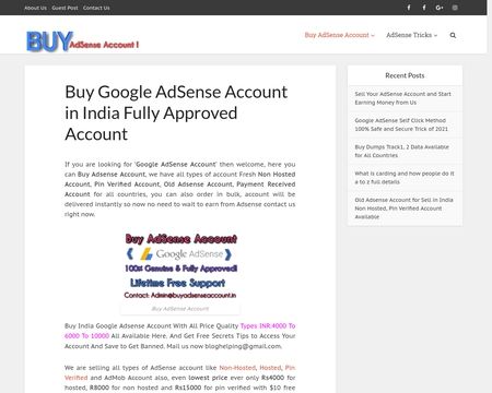 website thubmnail of Buy AdSense Account