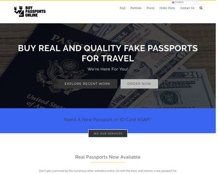 website thubmnail of Buy Passports Online