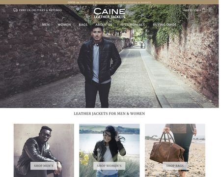 website thubmnail of Caineleather.co.uk