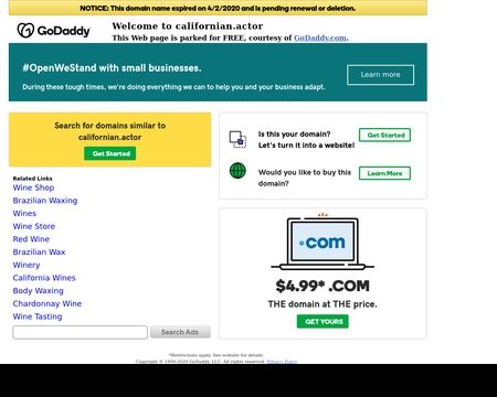 website thubmnail of Californian.actor