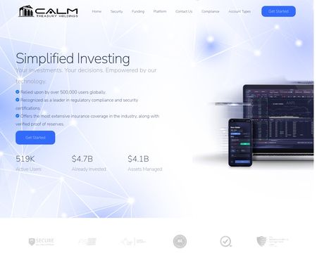 website thubmnail of Calm Treasury Holdings