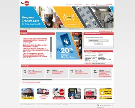 website thubmnail of Caltrain