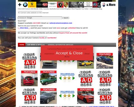website thubmnail of Camaro Car Place