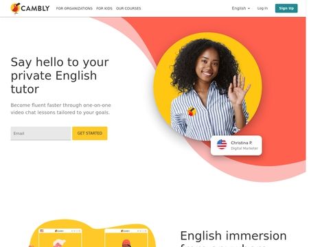 website thubmnail of Cambly