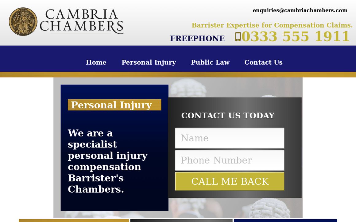 website thubmnail of Cambria Chambers