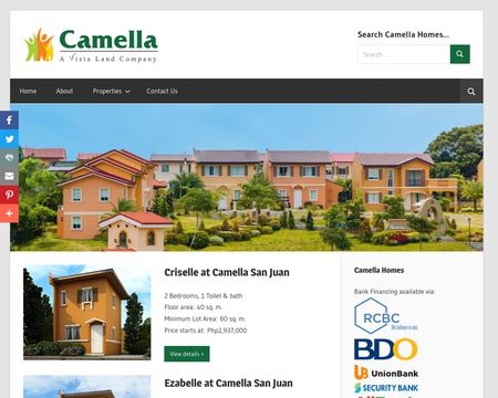 website thubmnail of Camella Homes