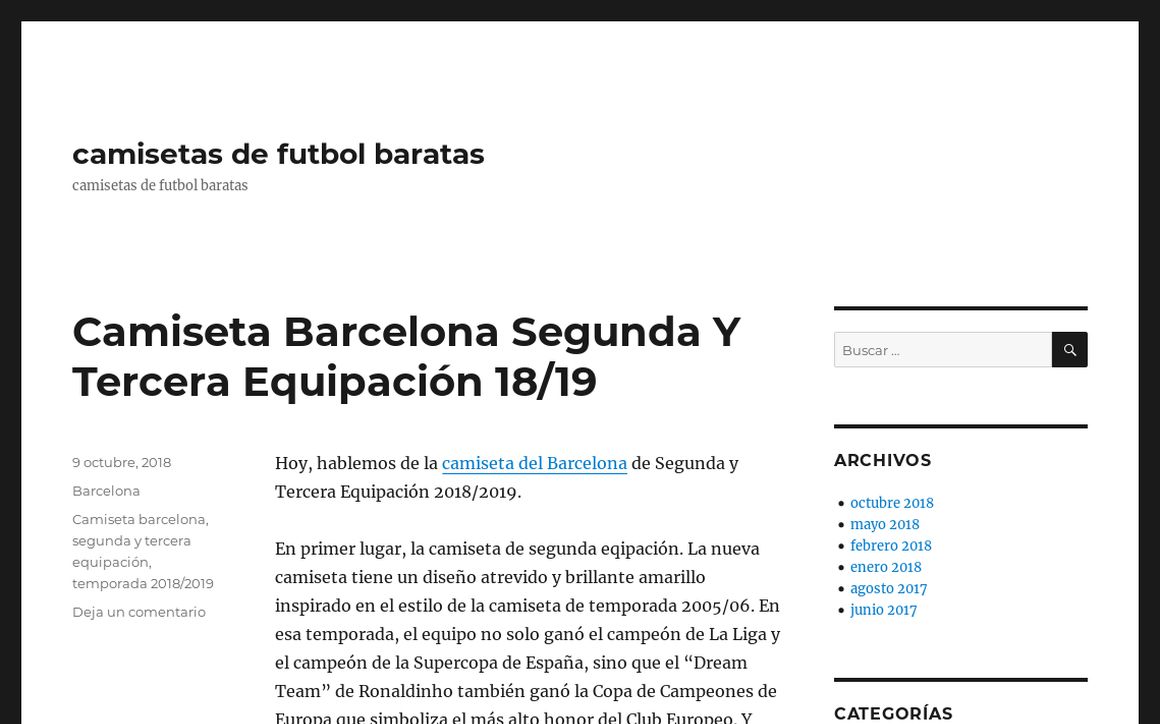 website thubmnail of Camisetas De Futbol Baratas