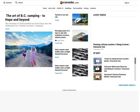 website thubmnail of Canada.com