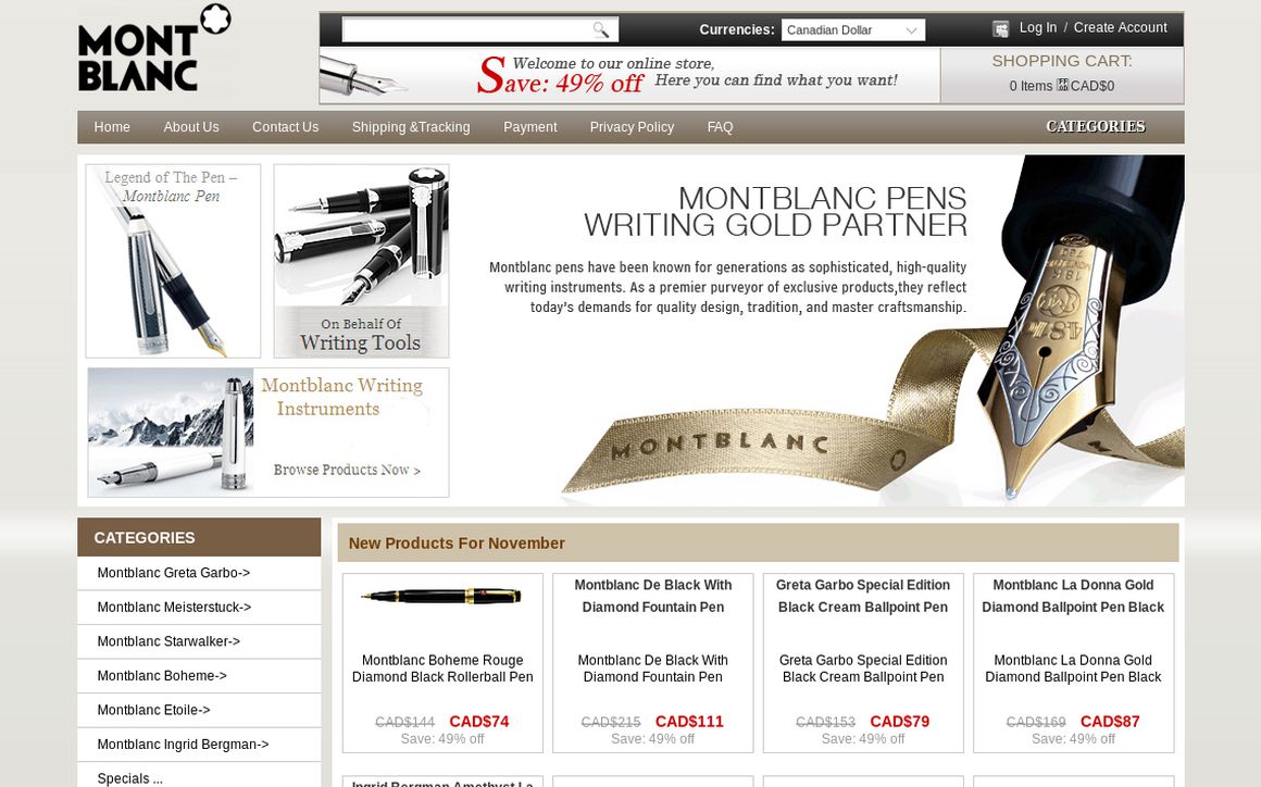 website thubmnail of Canada.ShopLuxuryPens.eu
