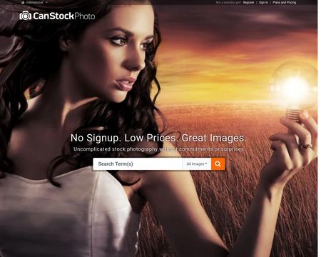 website thubmnail of Canstockphoto
