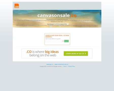 website thubmnail of Canvasonsale.co