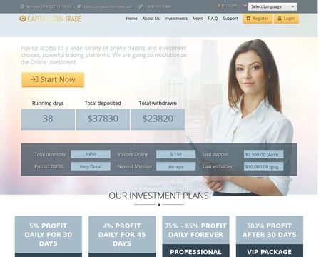 website thubmnail of Capitalcointrade