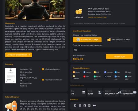 website thubmnail of Capitallabs.org