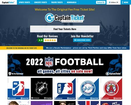 website thubmnail of CaptainTicket