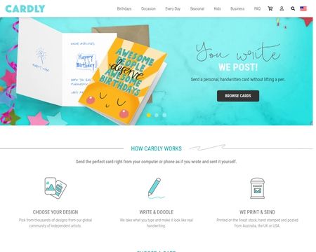 website thubmnail of Cardly.co.uk
