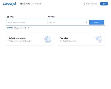website thubmnail of CareerJet