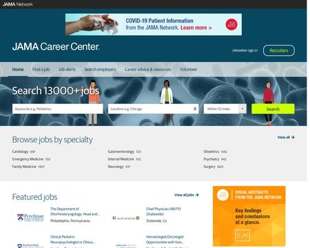 website thubmnail of JAMA Career Center