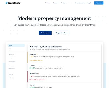 website thubmnail of Caretaker