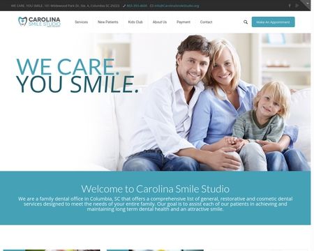 website thubmnail of CarolinaSmileStudio