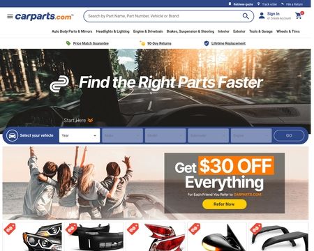 website thubmnail of CarPartsWholesale