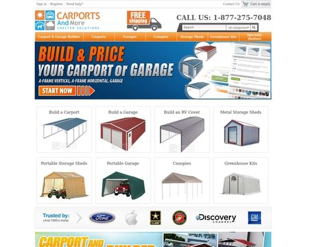 website thubmnail of Carportsandmore