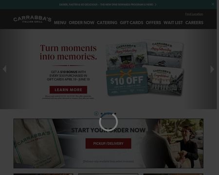 website thubmnail of Carrabba's Italian Grill