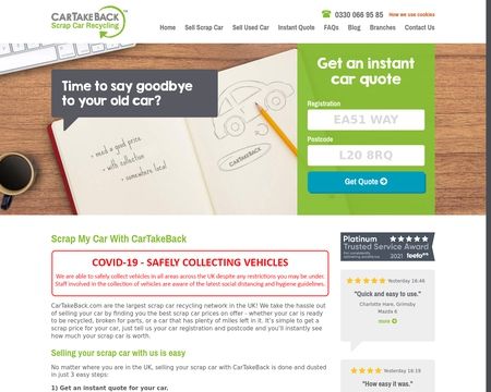 website thubmnail of Cartakeback