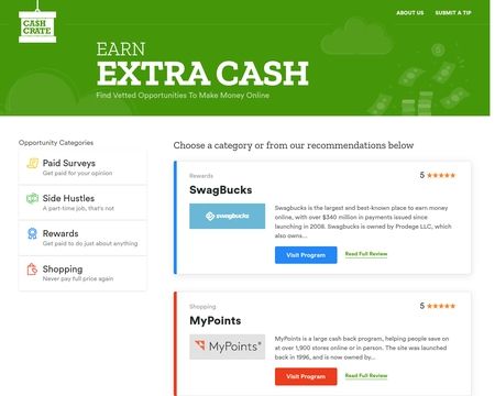 website thubmnail of CashCrate