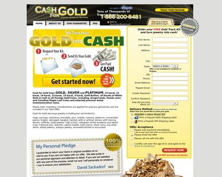 website thubmnail of Cash for Gold