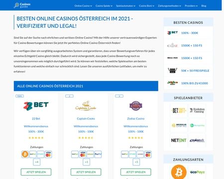 website thubmnail of Casinosguide.at